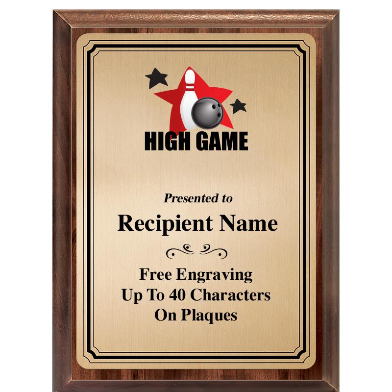 6X8 GOLD TRIO PLT WOOD PLQ