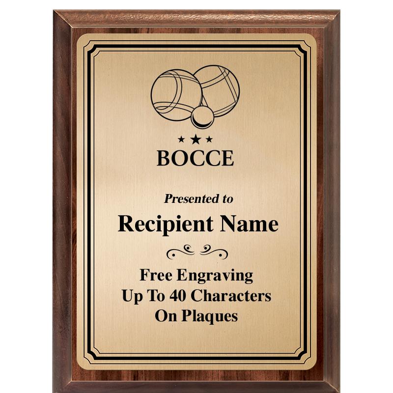 6X8 GOLD TRIO PLT WOOD PLQ