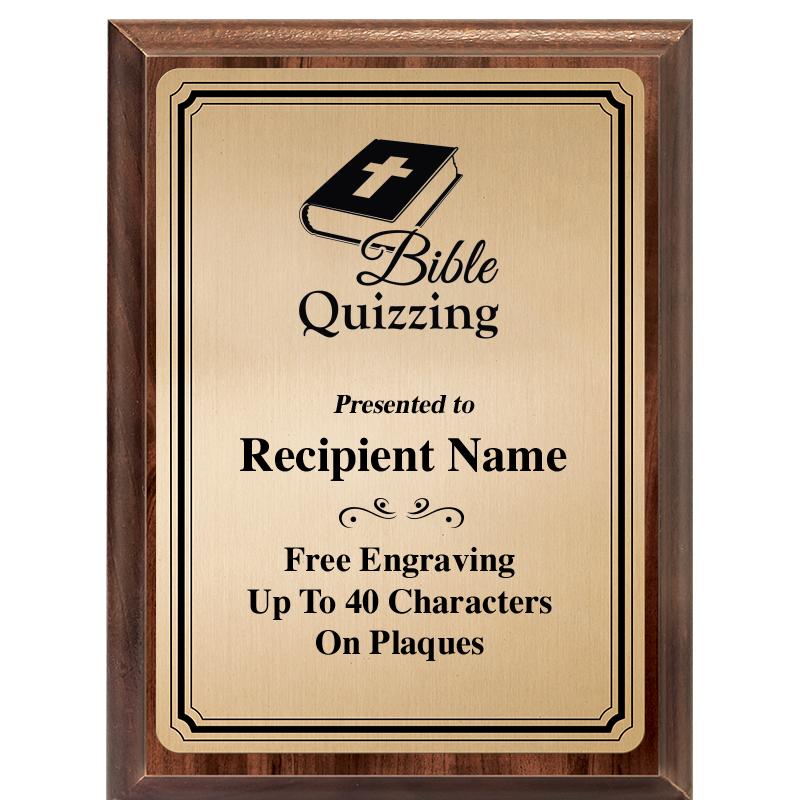 6X8 GOLD TRIO PLT WOOD PLQ