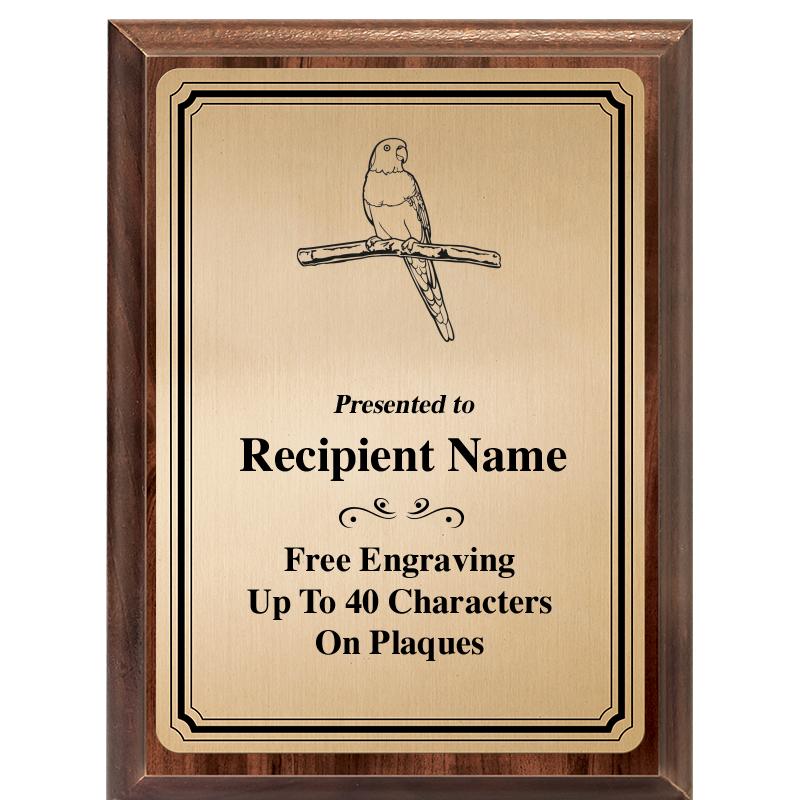 6X8 GOLD TRIO PLT WOOD PLQ