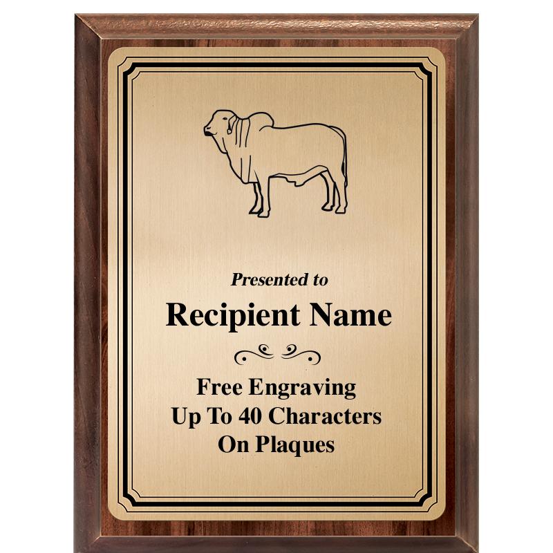 6X8 GOLD TRIO PLT WOOD PLQ