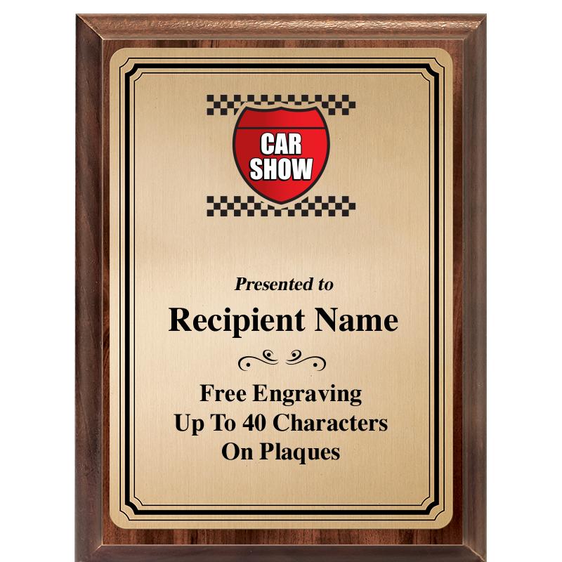 6X8 GOLD TRIO PLT WOOD PLQ