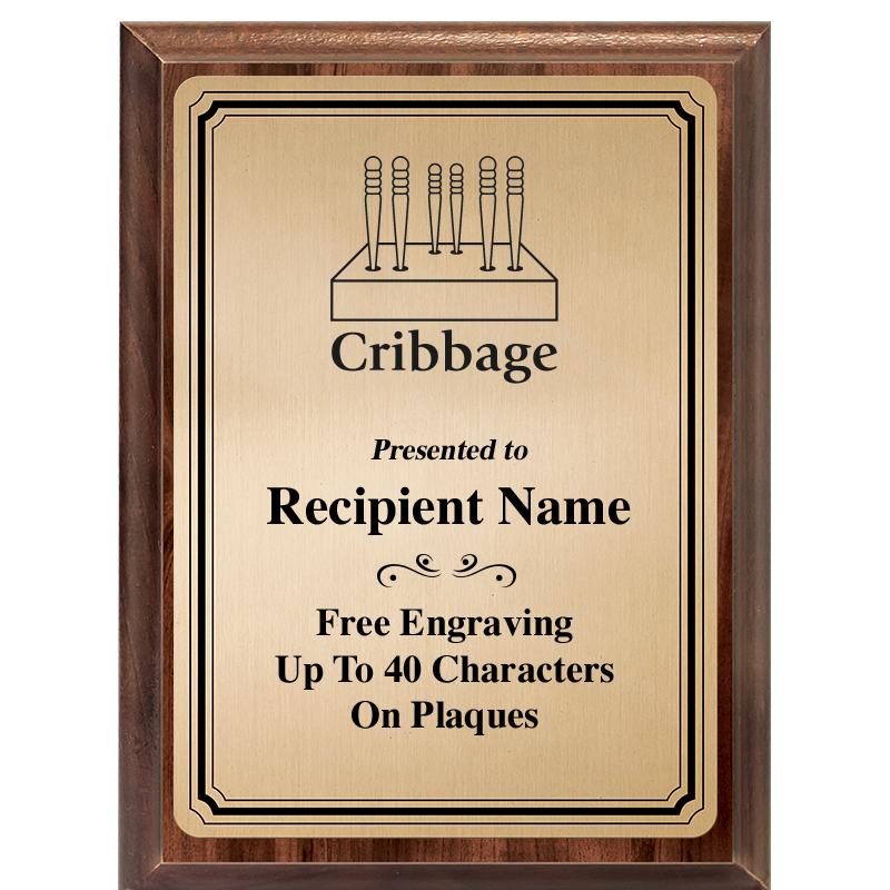 6X8 GOLD TRIO PLT WOOD PLQ