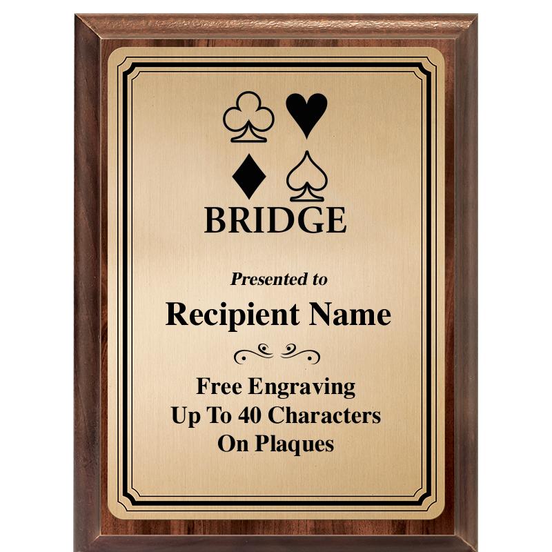 6X8 GOLD TRIO PLT WOOD PLQ