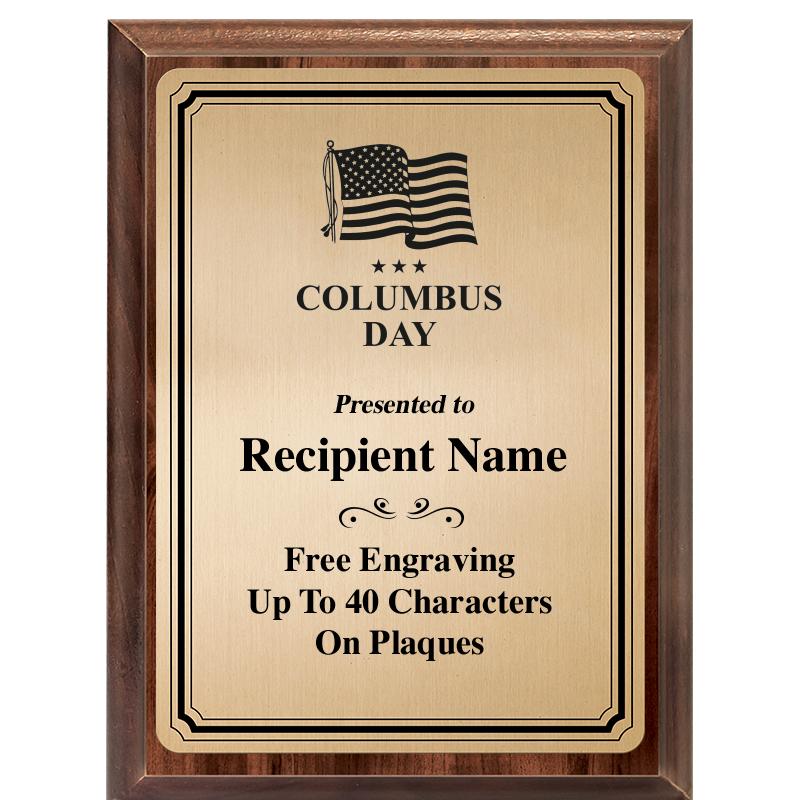 6X8 GOLD TRIO PLT WOOD PLQ