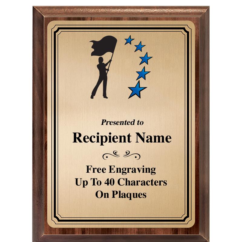 6X8 GOLD TRIO PLT WOOD PLQ