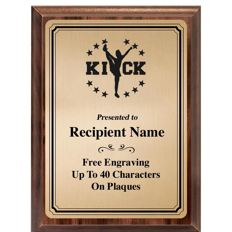 6X8 GOLD TRIO PLT WOOD PLQ