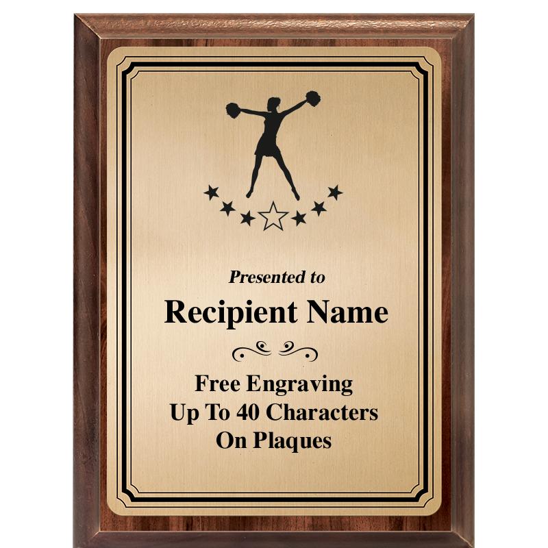 6X8 GOLD TRIO PLT WOOD PLQ