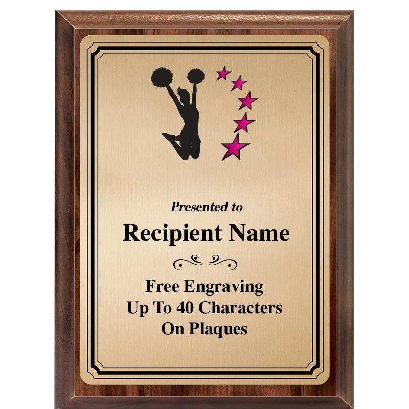 6X8 GOLD TRIO PLT WOOD PLQ