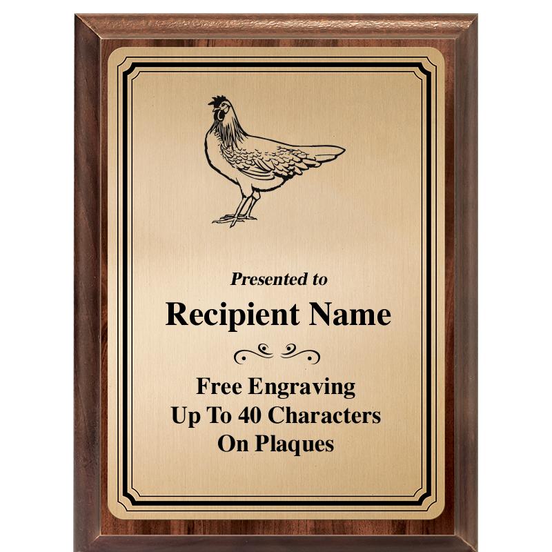 6X8 GOLD TRIO PLT WOOD PLQ