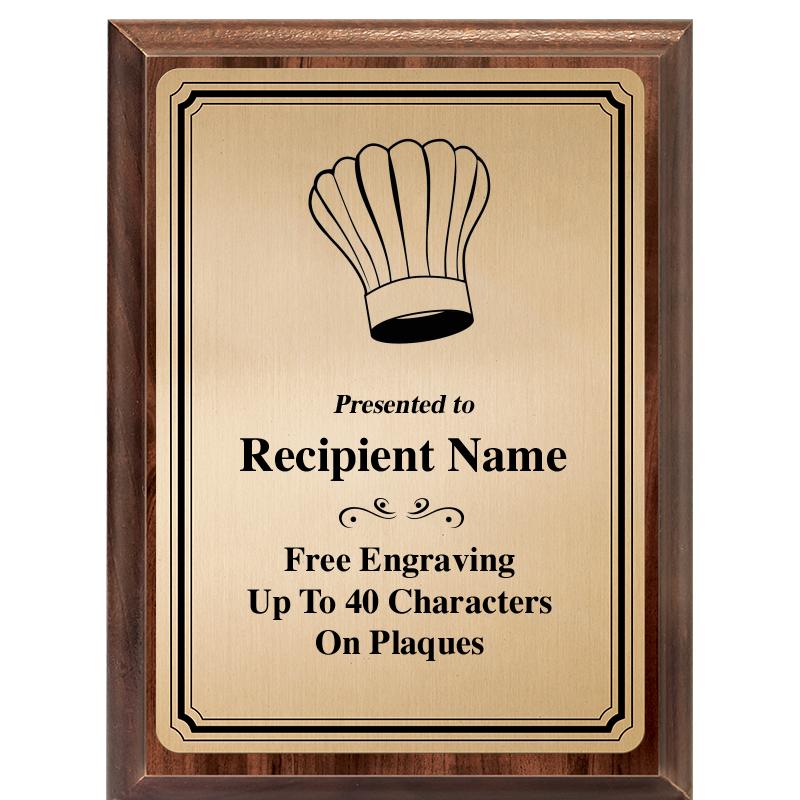 6X8 GOLD TRIO PLT WOOD PLQ