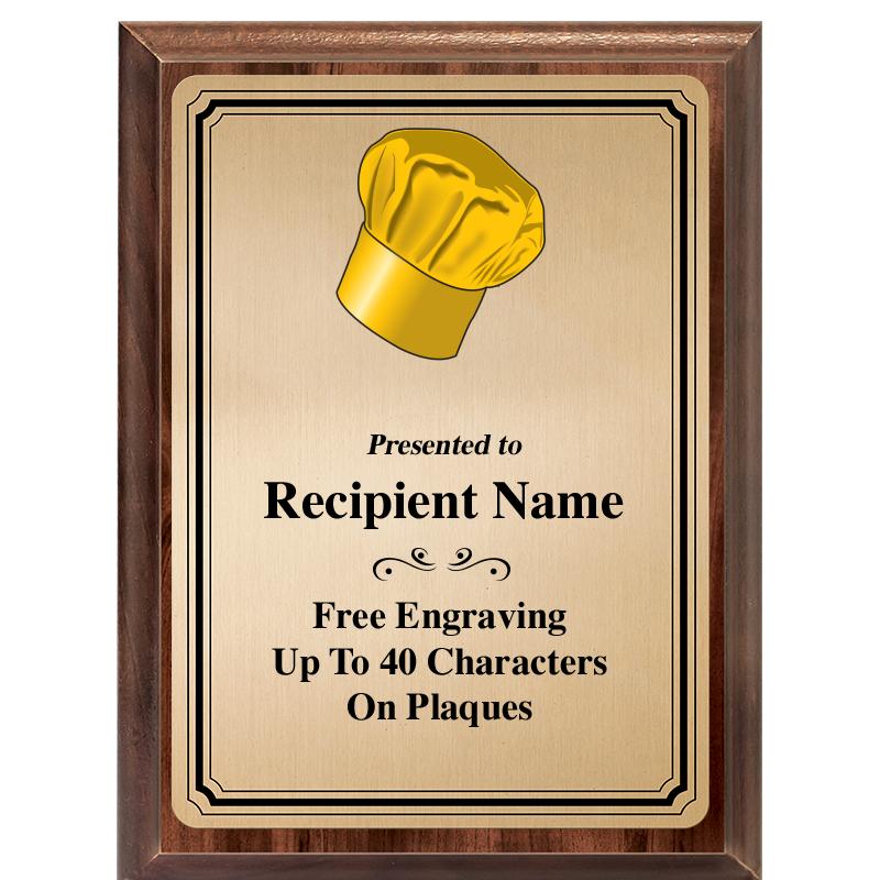 6X8 GOLD TRIO PLT WOOD PLQ