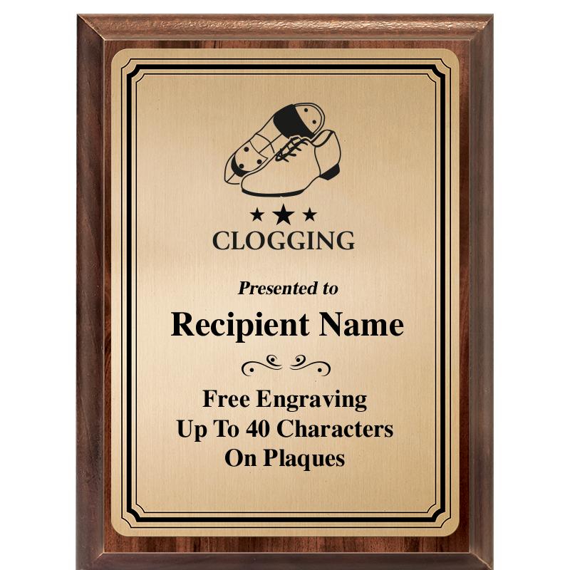 6X8 GOLD TRIO PLT WOOD PLQ