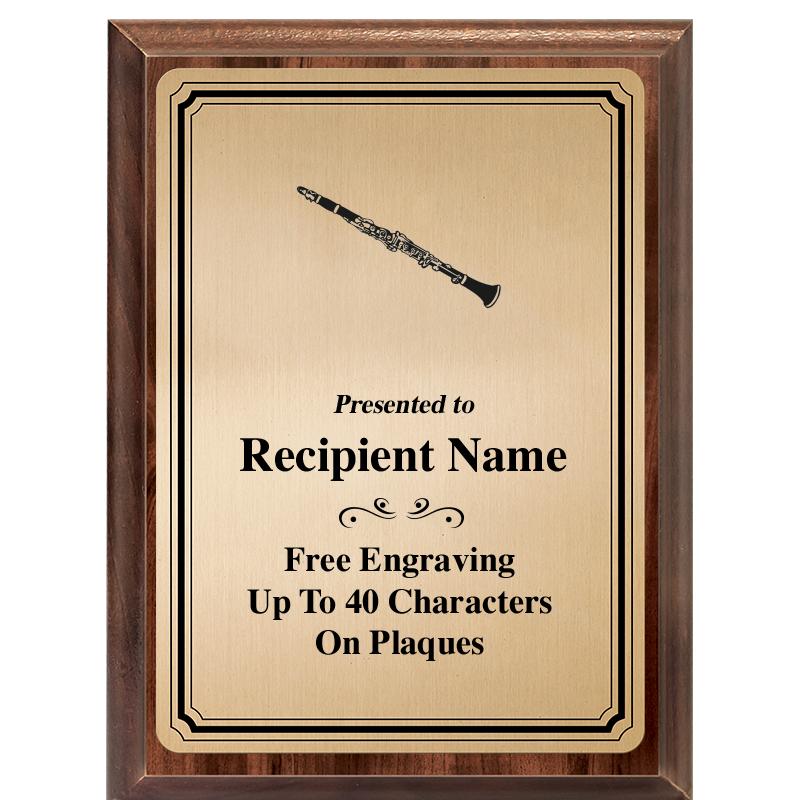 6X8 GOLD TRIO PLT WOOD PLQ