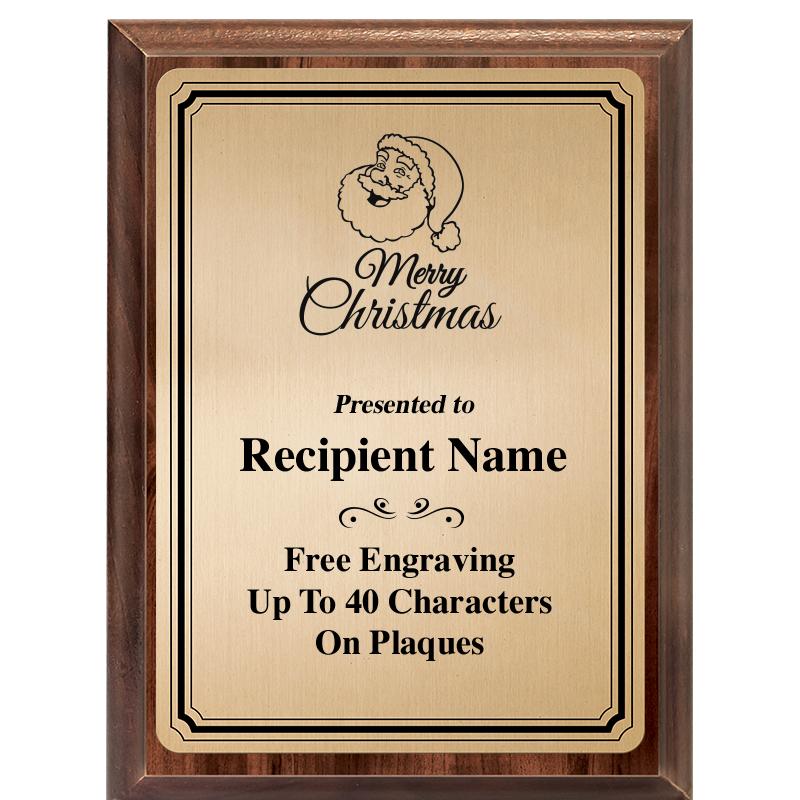 6X8 GOLD TRIO PLT WOOD PLQ