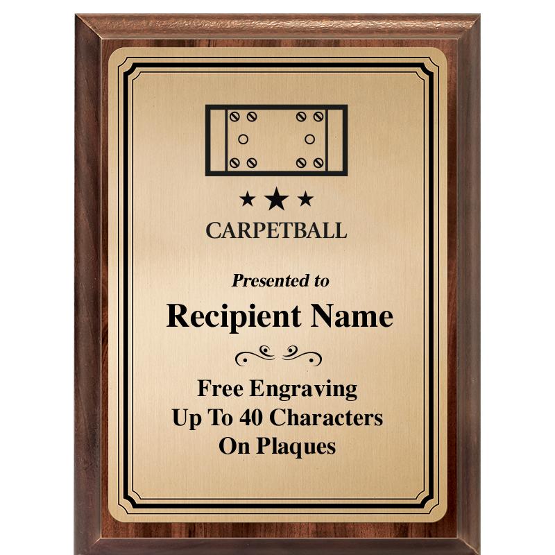 6X8 GOLD TRIO PLT WOOD PLQ