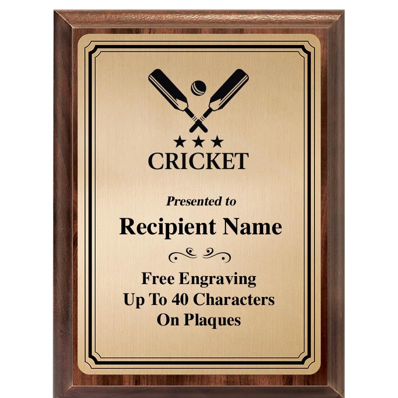 6X8 GOLD TRIO PLT WOOD PLQ