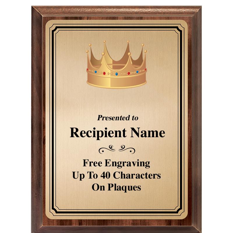 6X8 GOLD TRIO PLT WOOD PLQ