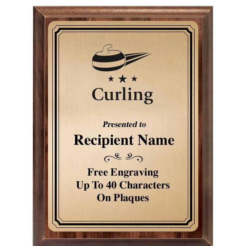 6X8 GOLD TRIO PLT WOOD PLQ