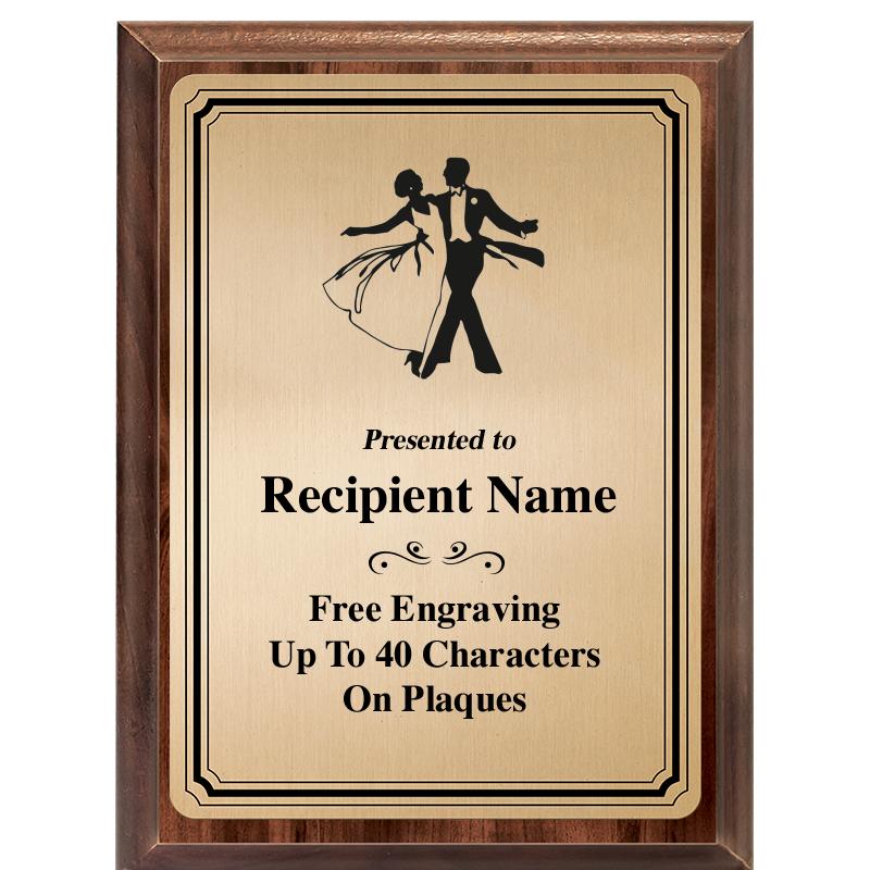 6X8 GOLD TRIO PLT WOOD PLQ