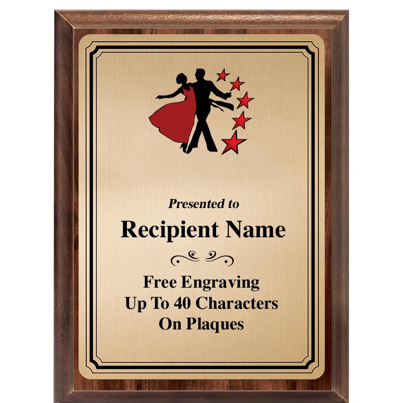 6X8 GOLD TRIO PLT WOOD PLQ