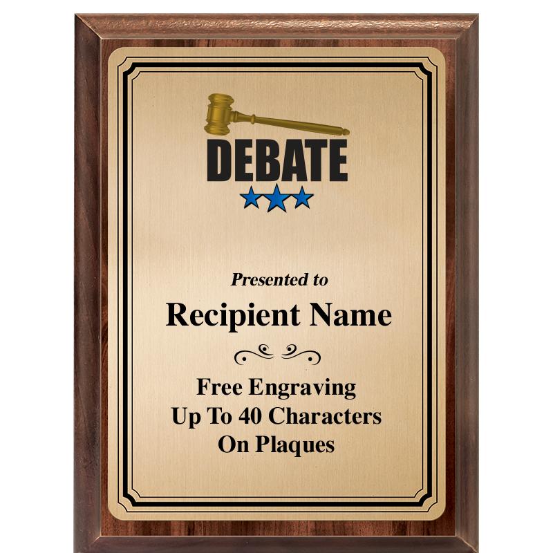 6X8 GOLD TRIO PLT WOOD PLQ