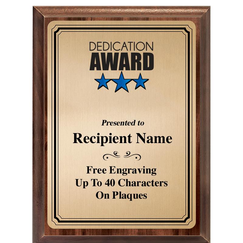 6X8 GOLD TRIO PLT WOOD PLQ