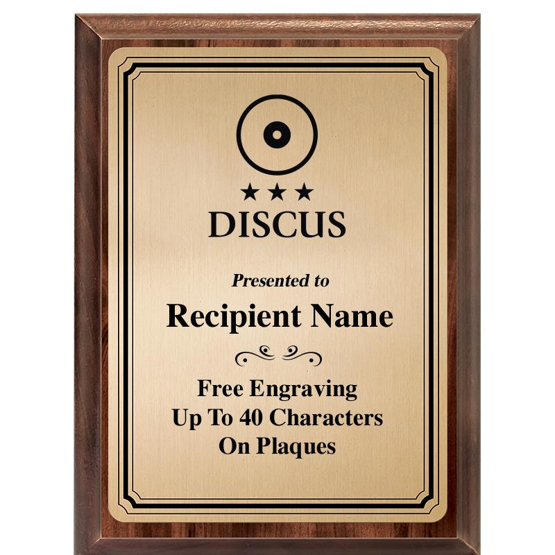 6X8 GOLD TRIO PLT WOOD PLQ