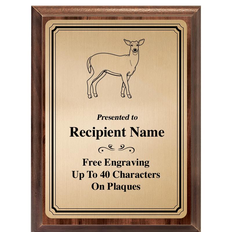 6X8 GOLD TRIO PLT WOOD PLQ