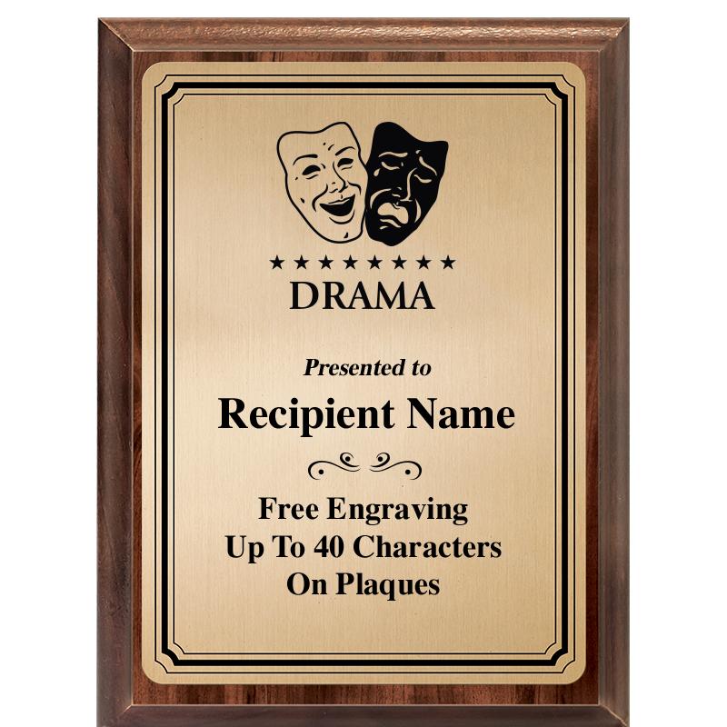 6X8 GOLD TRIO PLT WOOD PLQ