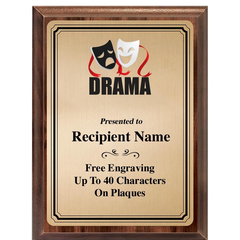 6X8 GOLD TRIO PLT WOOD PLQ