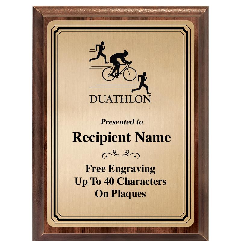 6X8 GOLD TRIO PLT WOOD PLQ