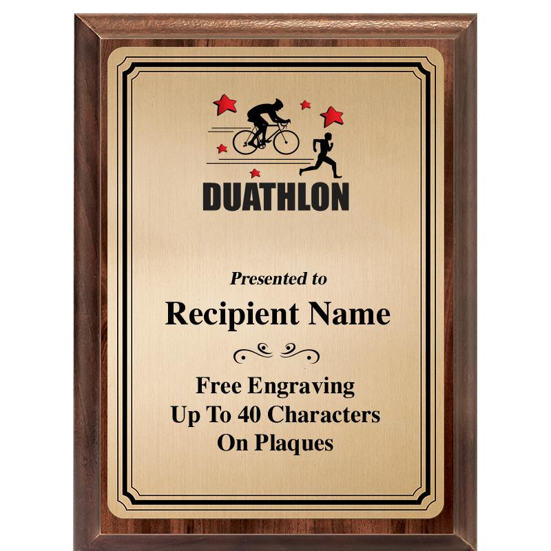 6X8 GOLD TRIO PLT WOOD PLQ