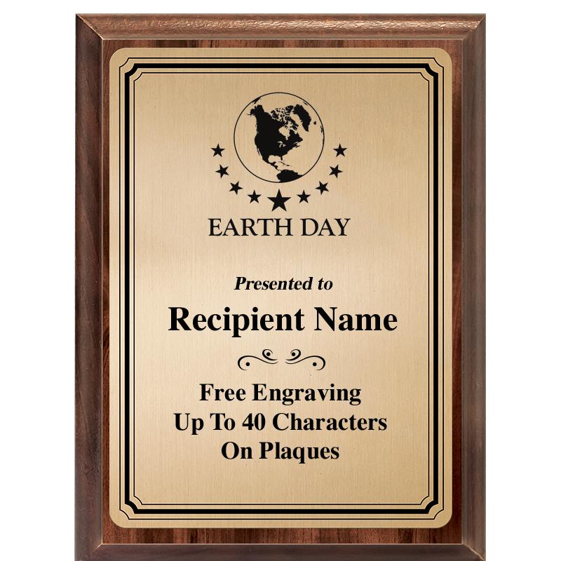 6X8 GOLD TRIO PLT WOOD PLQ