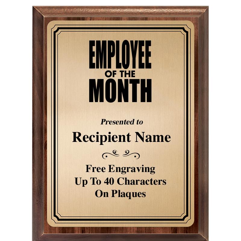 6X8 GOLD TRIO PLT WOOD PLQ