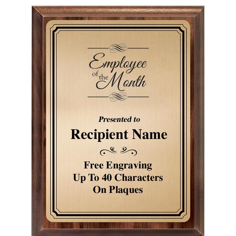 6X8 GOLD TRIO PLT WOOD PLQ