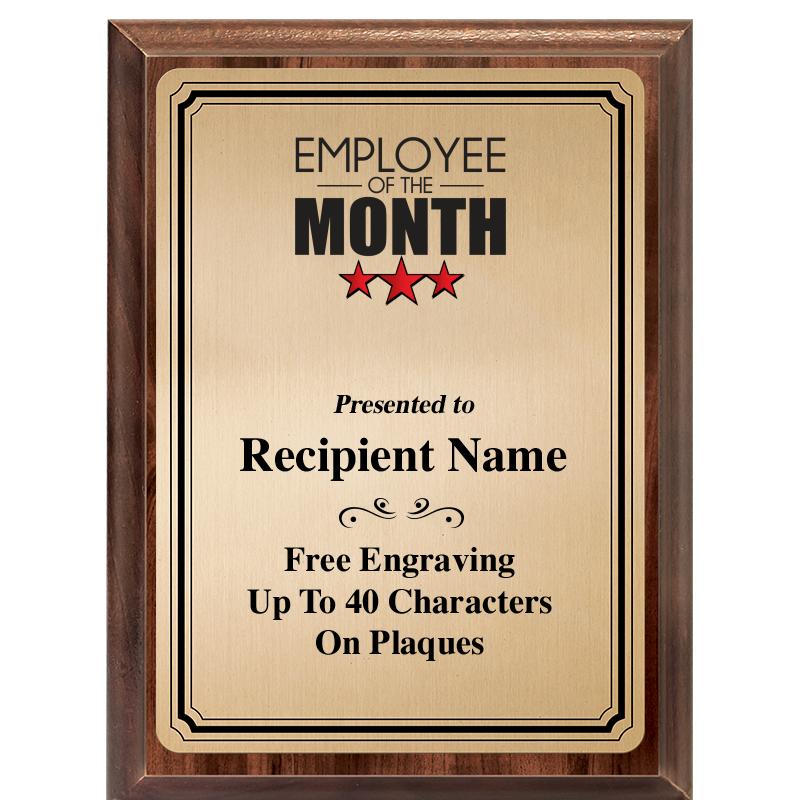 6X8 GOLD TRIO PLT WOOD PLQ