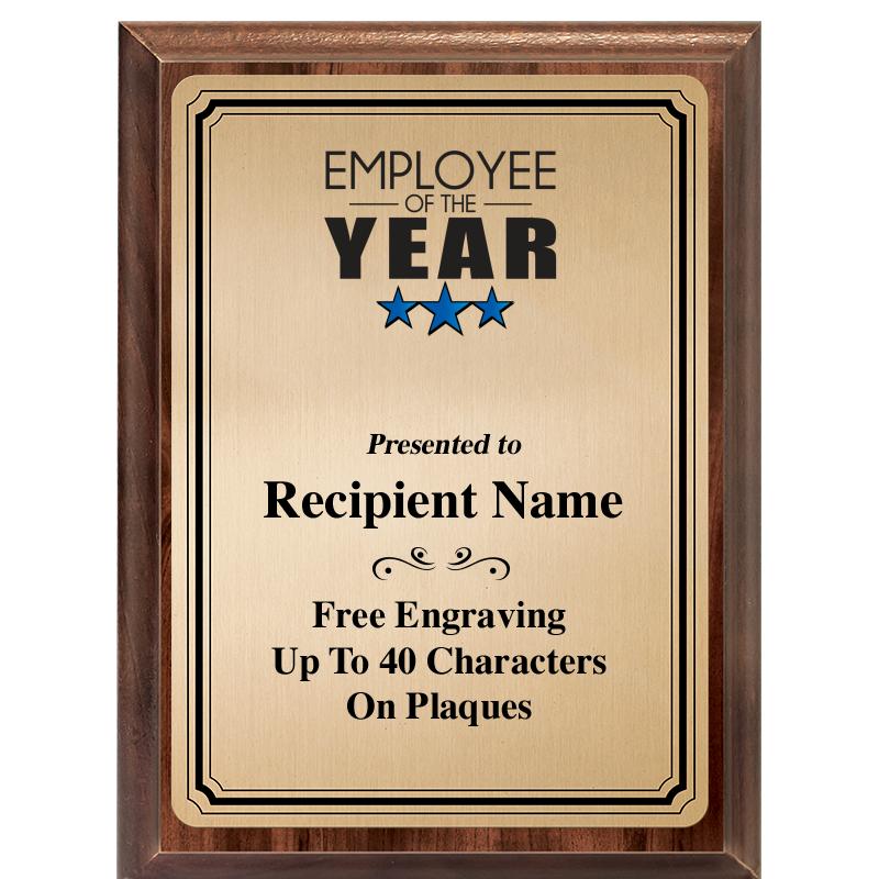 6X8 GOLD TRIO PLT WOOD PLQ