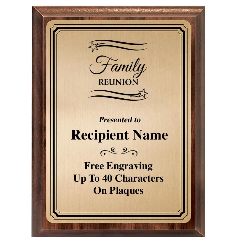 6X8 GOLD TRIO PLT WOOD PLQ