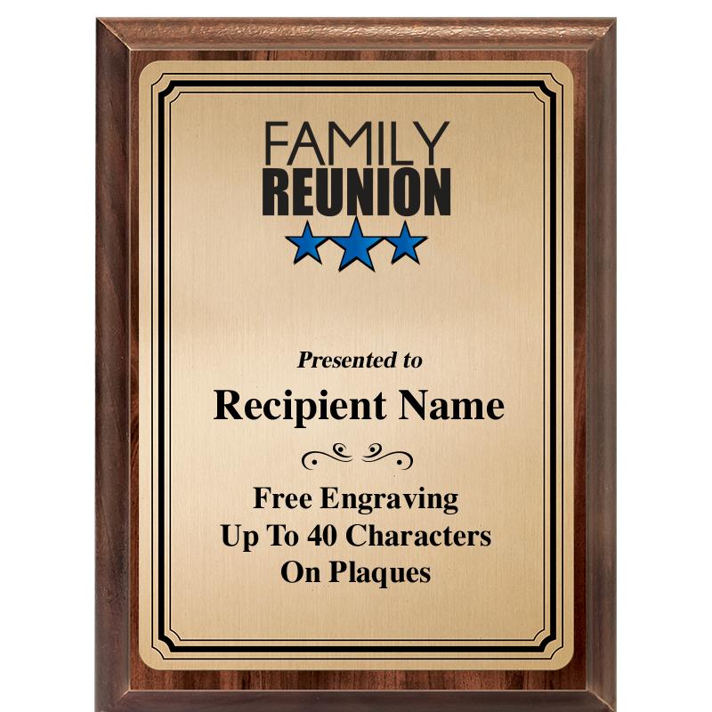 6X8 GOLD TRIO PLT WOOD PLQ