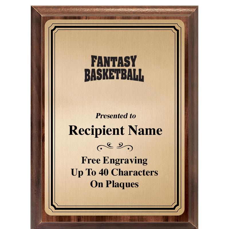 6X8 GOLD TRIO PLT WOOD PLQ