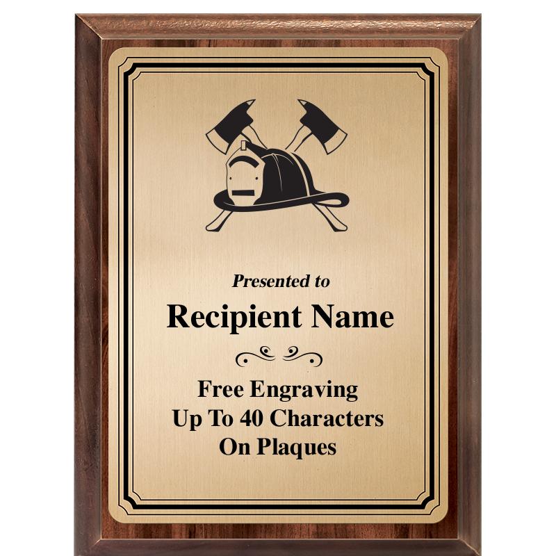 6X8 GOLD TRIO PLT WOOD PLQ