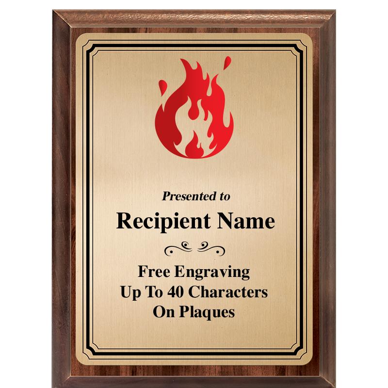 6X8 GOLD TRIO PLT WOOD PLQ