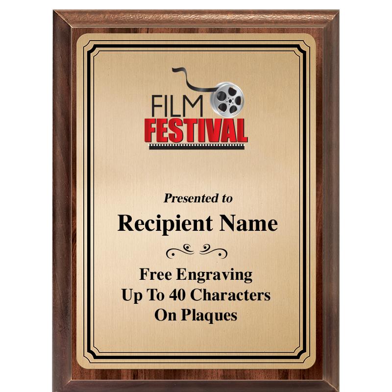 6X8 GOLD TRIO PLT WOOD PLQ