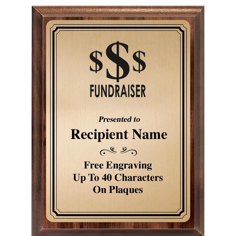 6X8 GOLD TRIO PLT WOOD PLQ