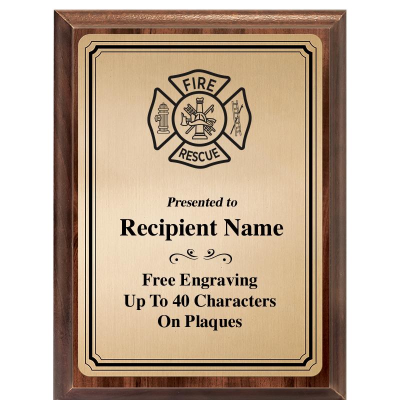 6X8 GOLD TRIO PLT WOOD PLQ