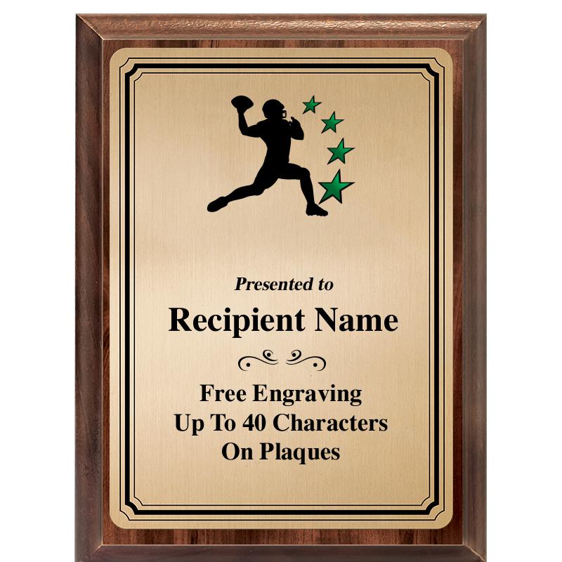 6X8 GOLD TRIO PLT WOOD PLQ