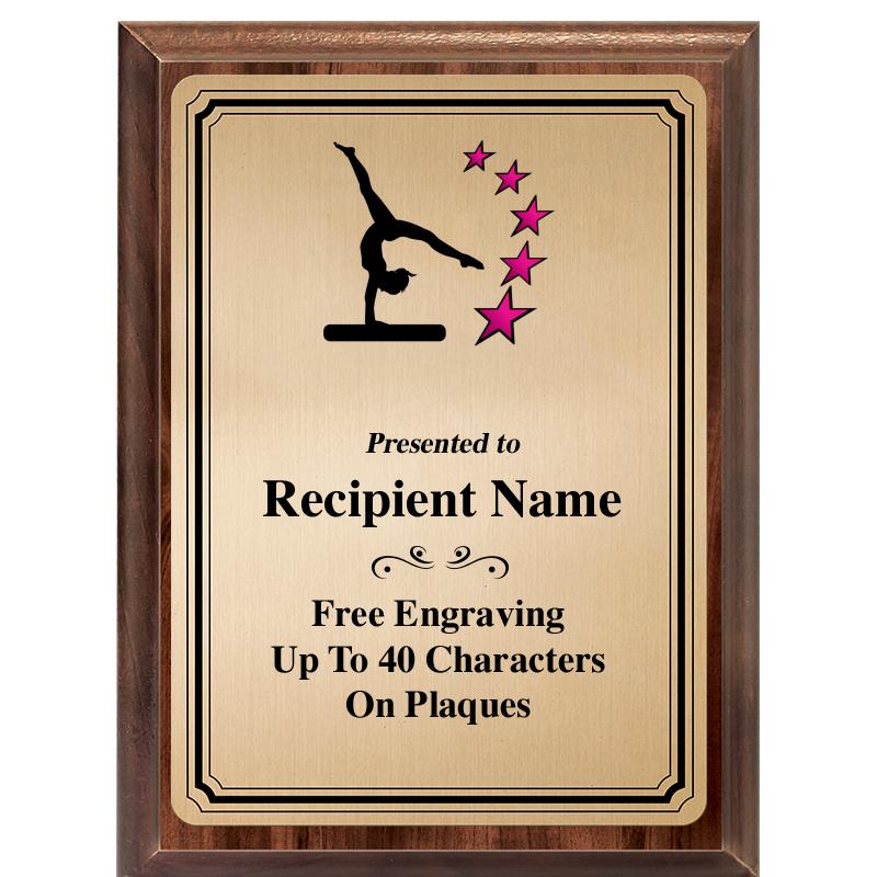 6X8 GOLD TRIO PLT WOOD PLQ