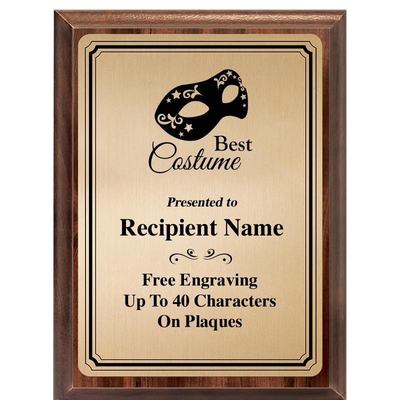 6X8 GOLD TRIO PLT WOOD PLQ