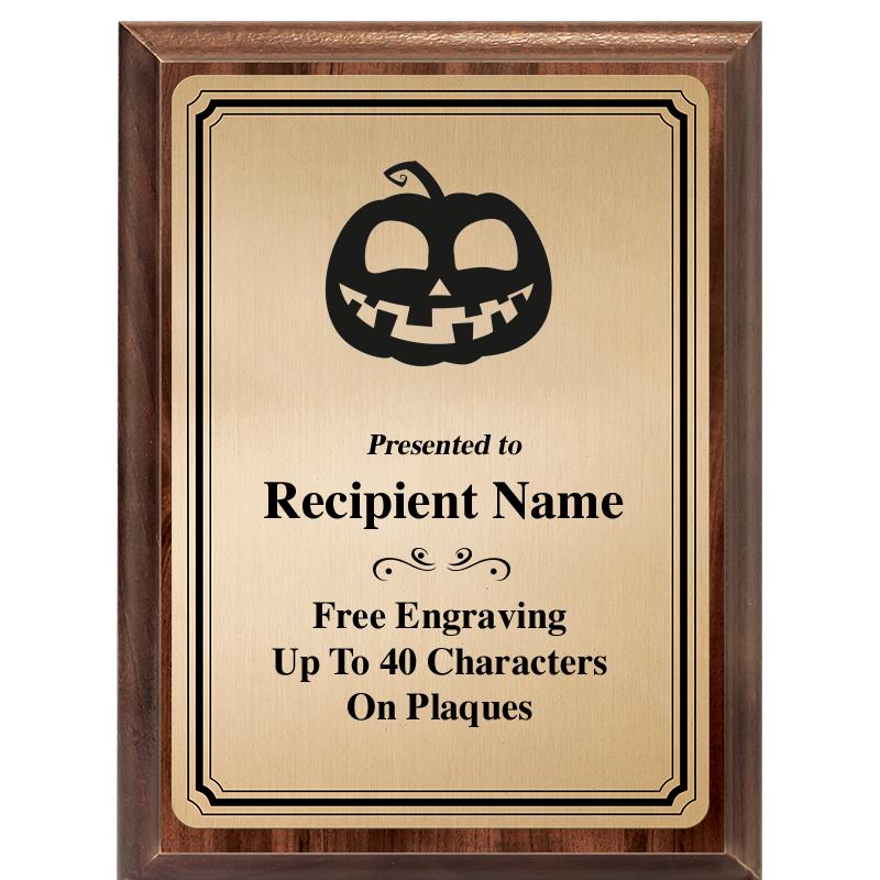 6X8 GOLD TRIO PLT WOOD PLQ